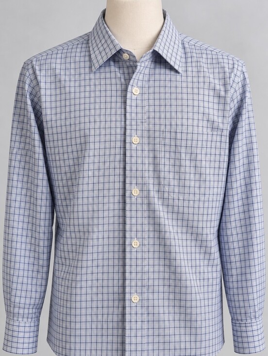 Brooks Brothers Other - Brooks Brothers Men’s Light Blue Dress Shirt with Navy Windowpane